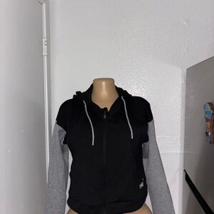 Gymshark Black and Gray Women's Hoodie